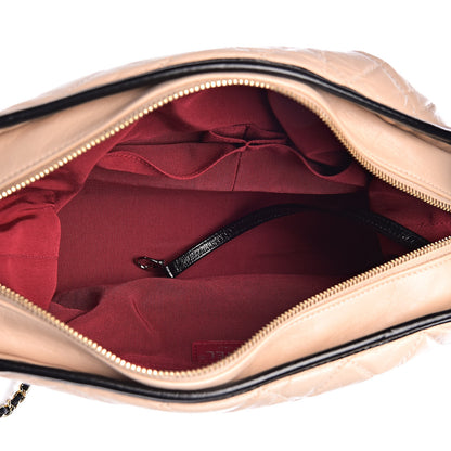 Chanel Aged Calfskin Quilted Medium Gabrielle Hobo Beige Black 5 of 12