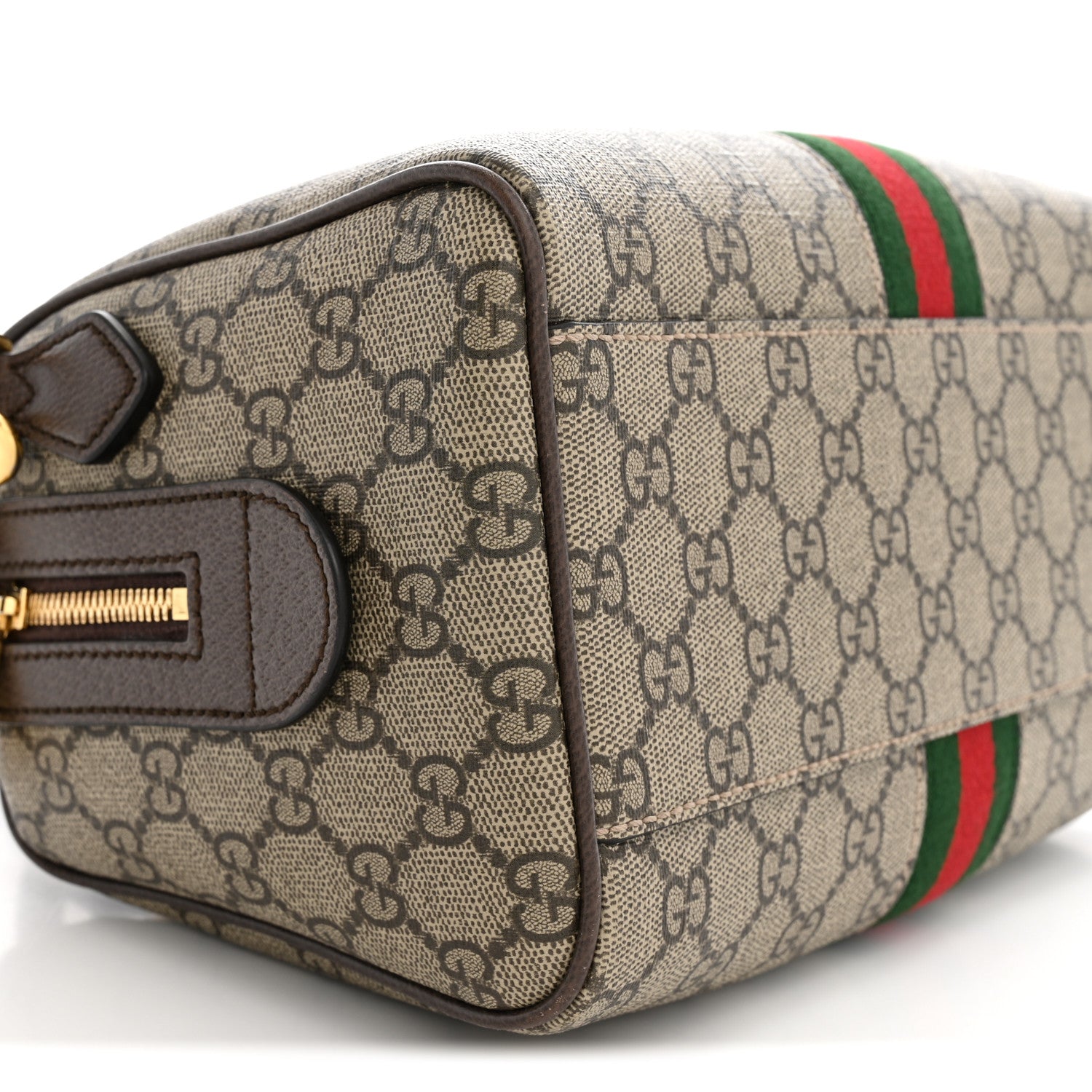 Gucci GG Supreme Monogram Web Small Ophidia Top Handle Bag Beige Ebony 9 of 10