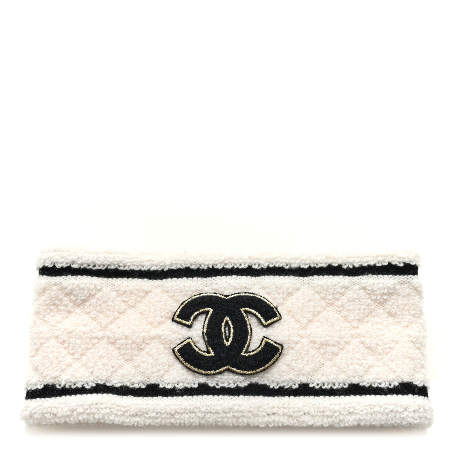 Chanel Cashmere CC Headband White 1 of 3