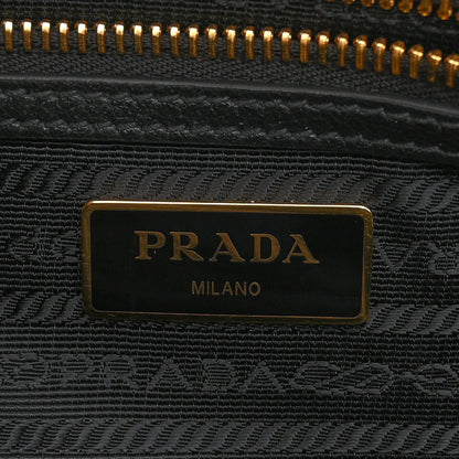 Prada Glace Calfskin Embossed Logo Crossbody Black 6 of 9