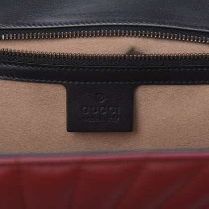 Gucci Calfskin Bamboo Trapuntata Queen Margaret Top Handle Bag Blue Agata Hibiscus Red Mystic White Sugar Pink 7 of 14
