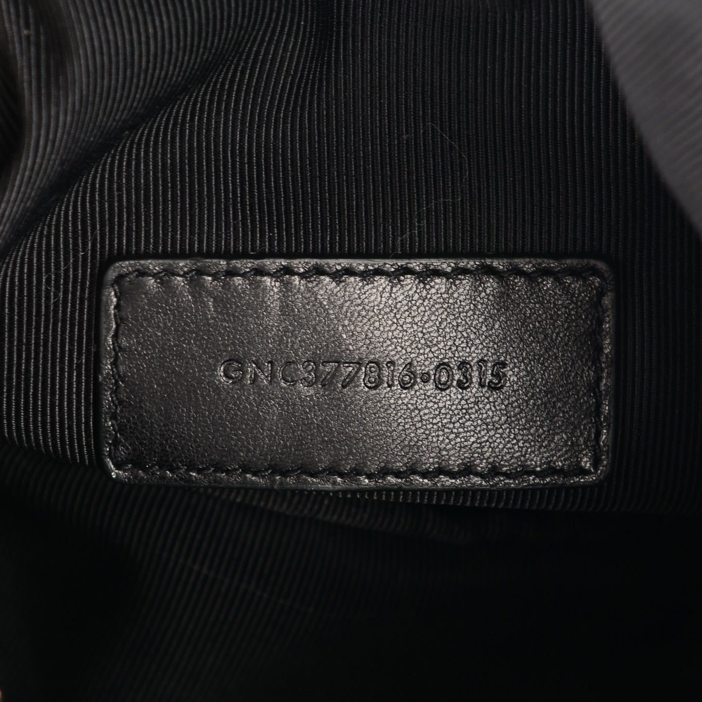 Calfskin Crocodile Embossed Monogram Zip Pouch Black