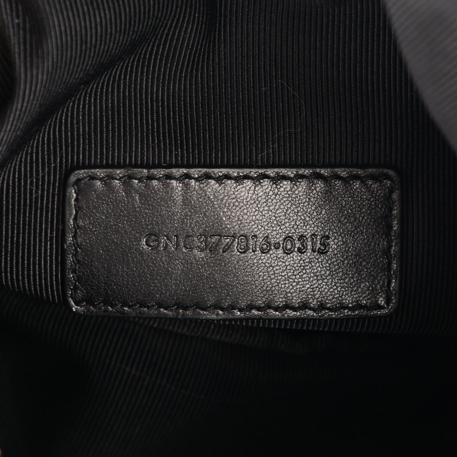 Saint Laurent Calfskin Crocodile Embossed Monogram Zip Pouch Black 7 of 7