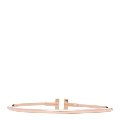 Tiffany 18K Rose Gold Narrow T Wire Bracelet 2 of 3