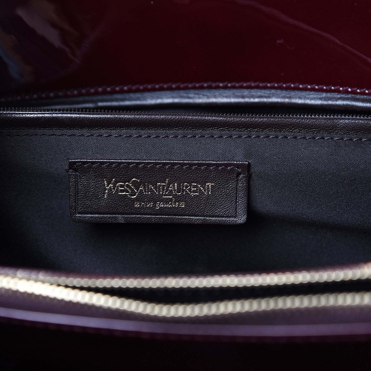 Saint Laurent Patent Calfskin Large Uptown Burgundy 5 of 13