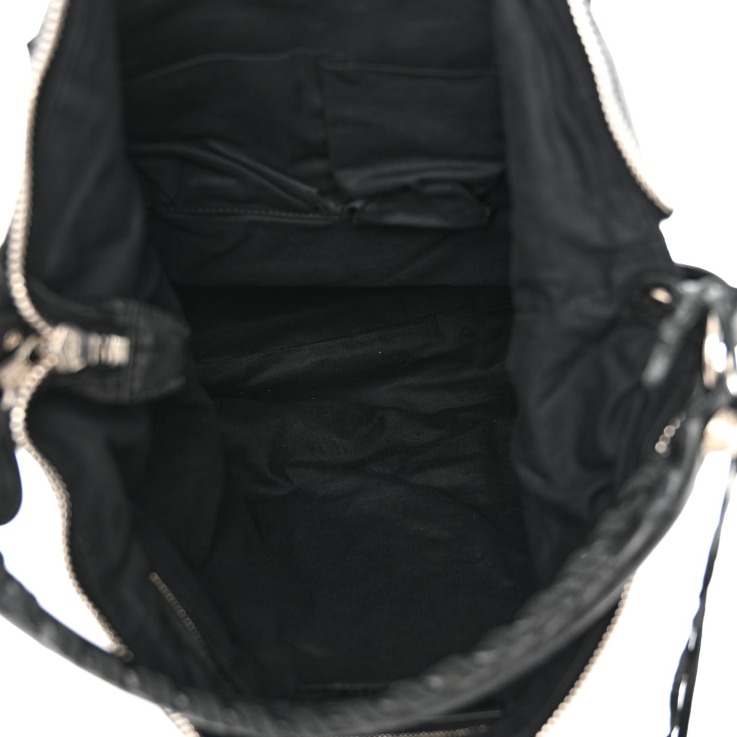 Agneau Giant 12 Silver Hardware Day Hobo Black