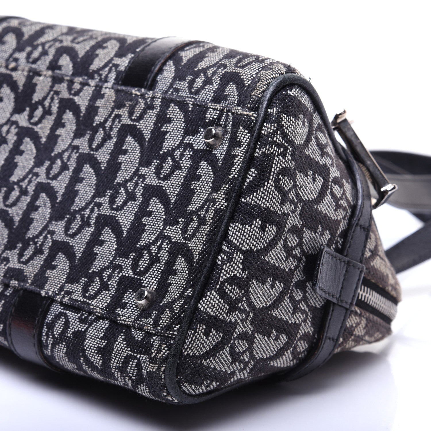 Christian Dior Denim Monogram Charms Shoulder Bag Black 7 of 14