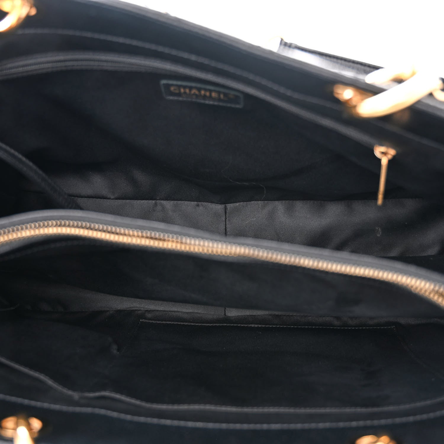 Chanel Caviar Quilted XL Grand Shopping Tote GST Black 5 of 11