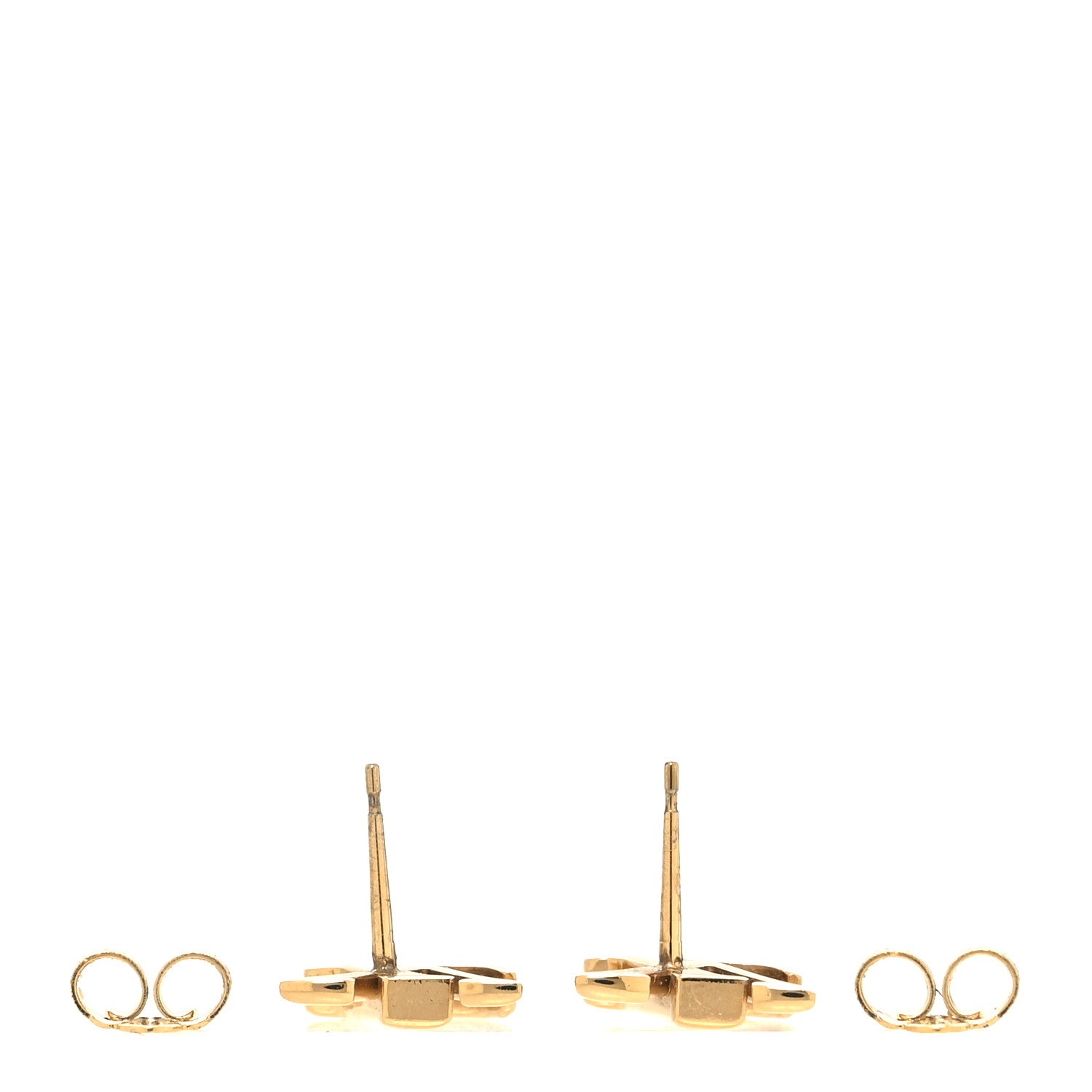 Louis Vuitton Metal LV Iconic Earrings Gold 3 of 5