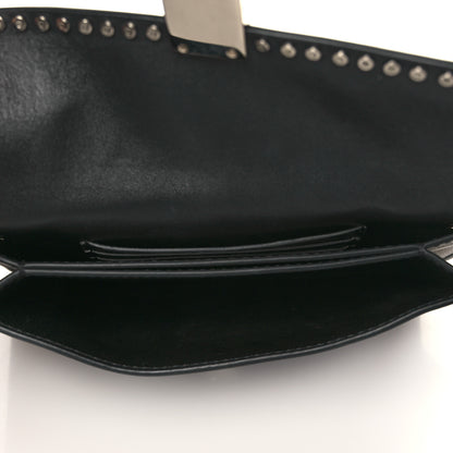 Valentino Garavani Calfskin Small Rockstud Cabana Crossbody Bag Black 5 of 8