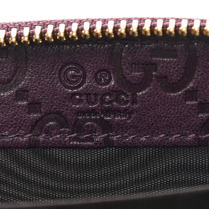 Gucci Guccissima Zip Around Coin Purse Wallet Purple 6 of 7