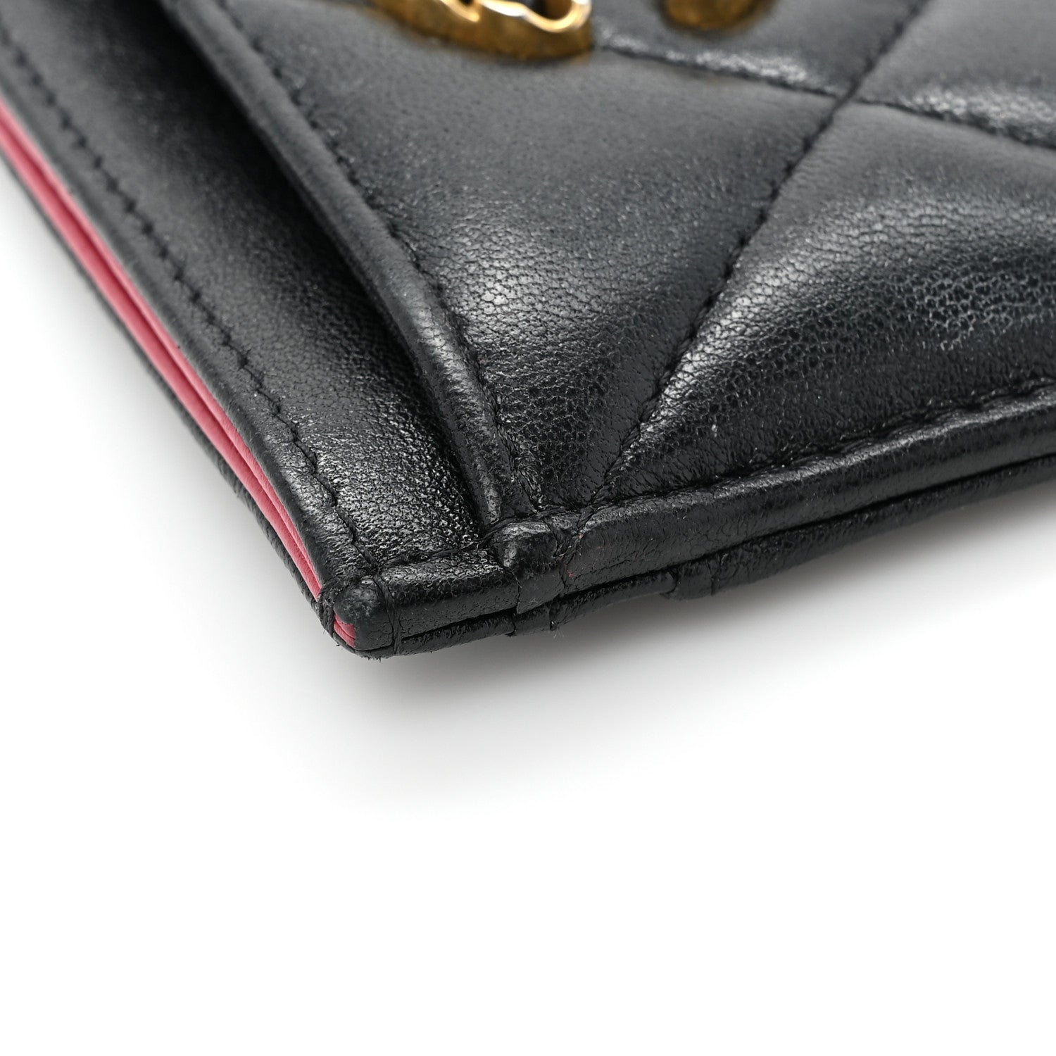 Chanel Lambskin Quilted Chanel 19 Card Holder Black 13 of 14