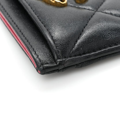 Chanel Lambskin Quilted Chanel 19 Card Holder Black 13 of 14