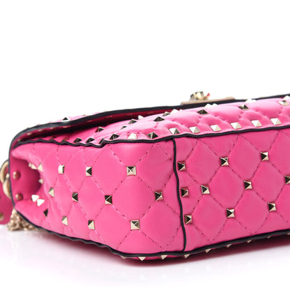 Valentino Garavani Nappa Medium Rockstud Spike Shoulder Bag Pink Orchid 6 of 9