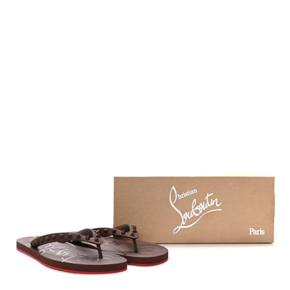 Christian Louboutin Rubber Spike Loubi Donna Flip Flop 41 Nude 9 of 9