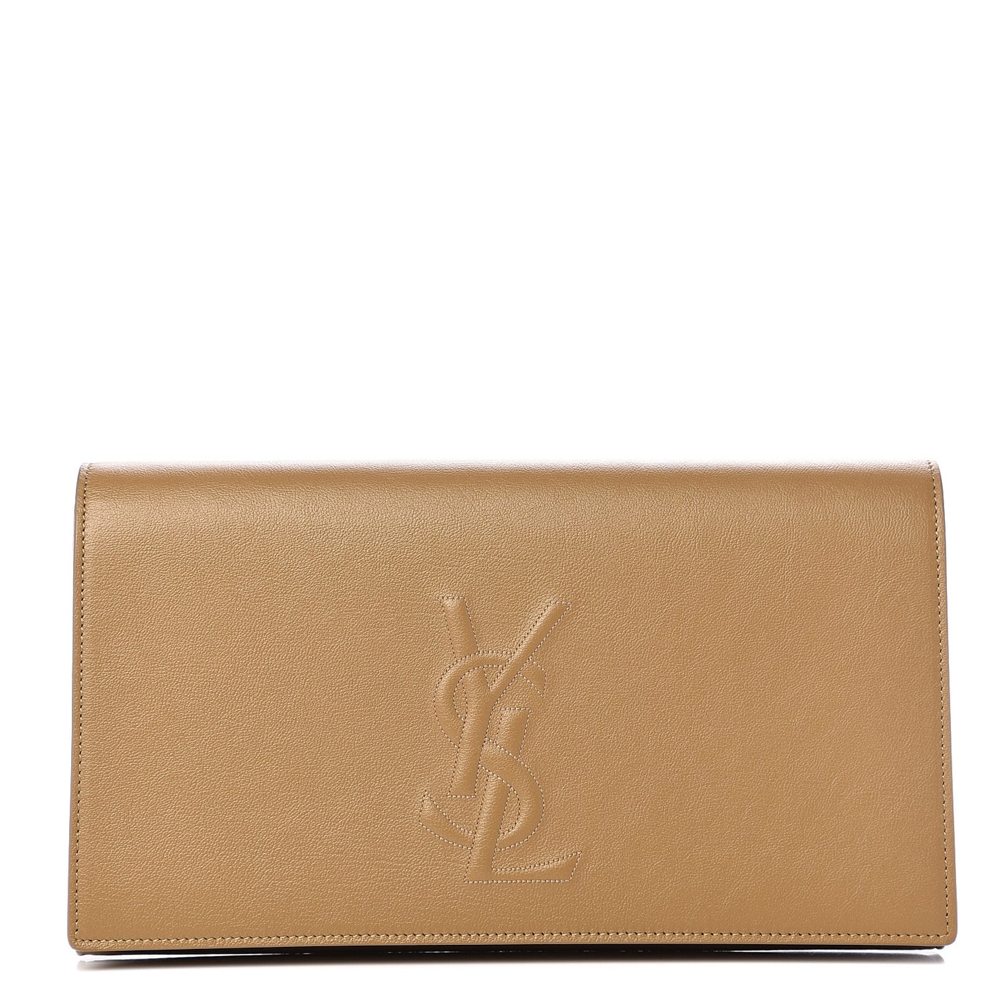 Calfskin Monogram Large Belle De Jour Clutch Beige