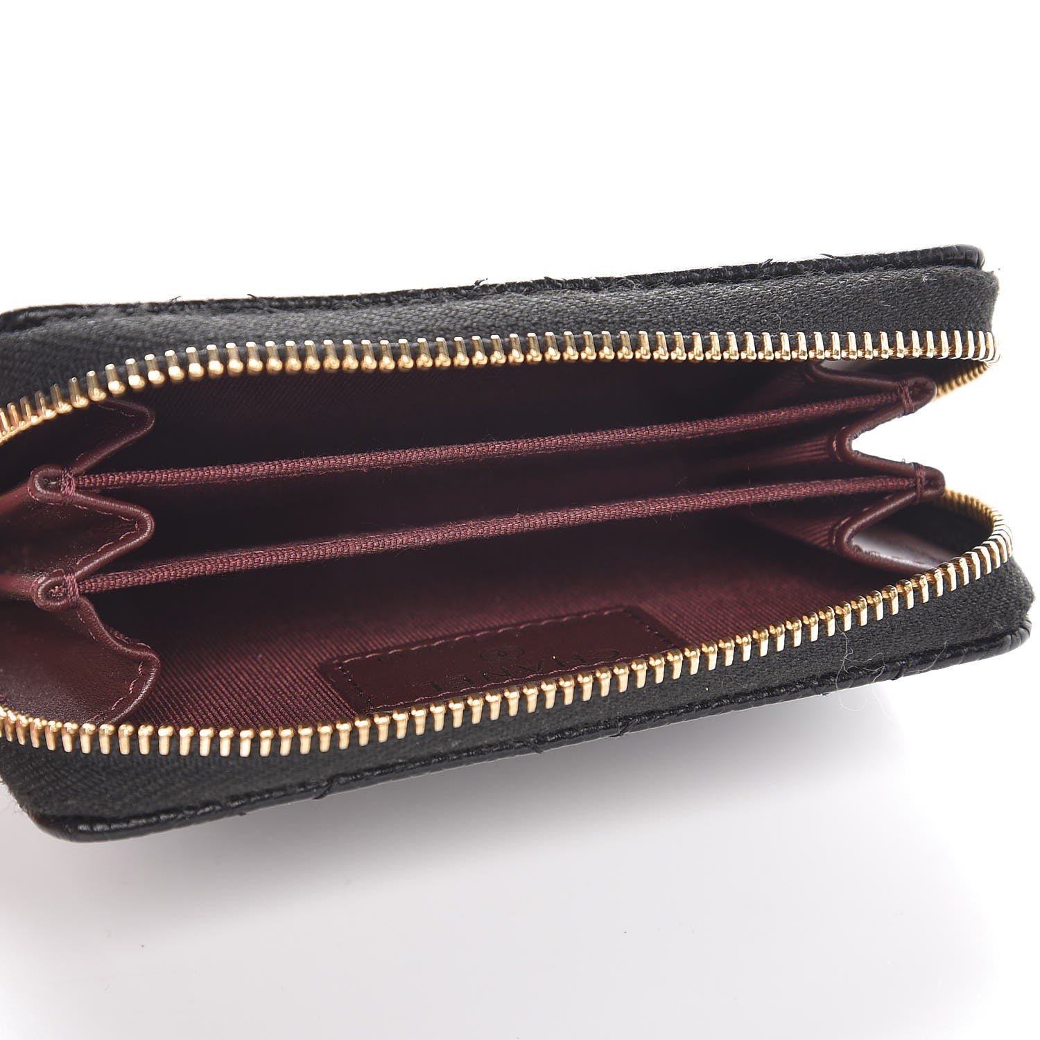 Chanel Caviar Quilted Zip Coin Purse Black 5 of 7