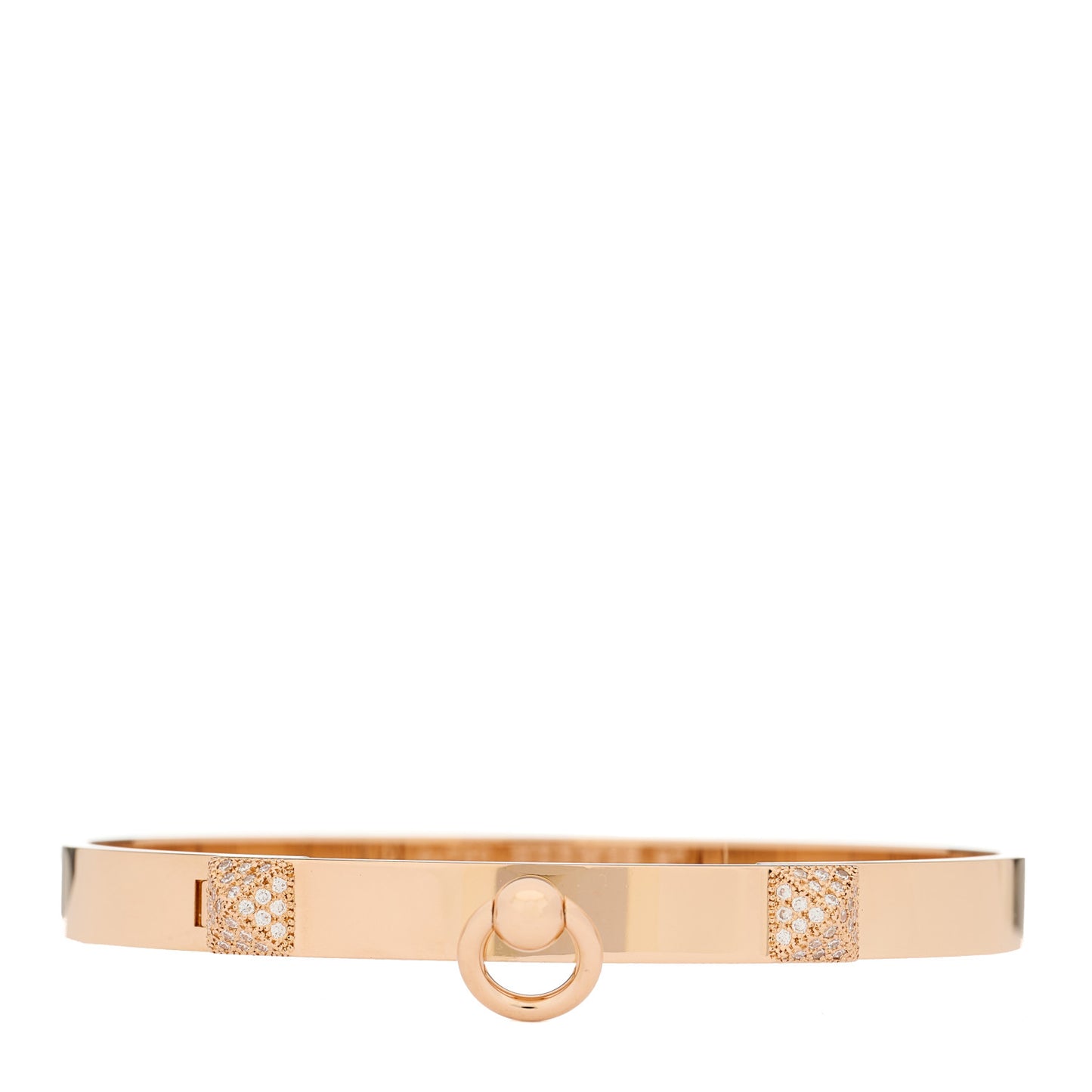 18K Rose Gold Diamond PM Collier De Chien Bracelet ST