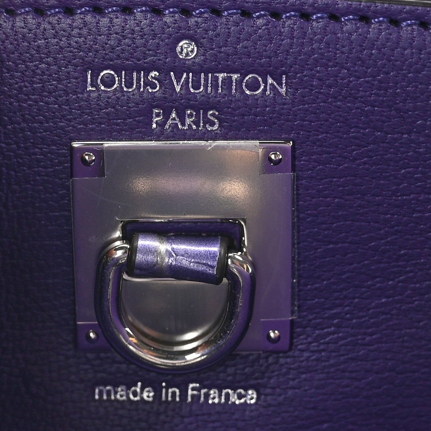 Louis Vuitton Alligator Goatskin Mini City Steamer Purple Yellow 6 of 9