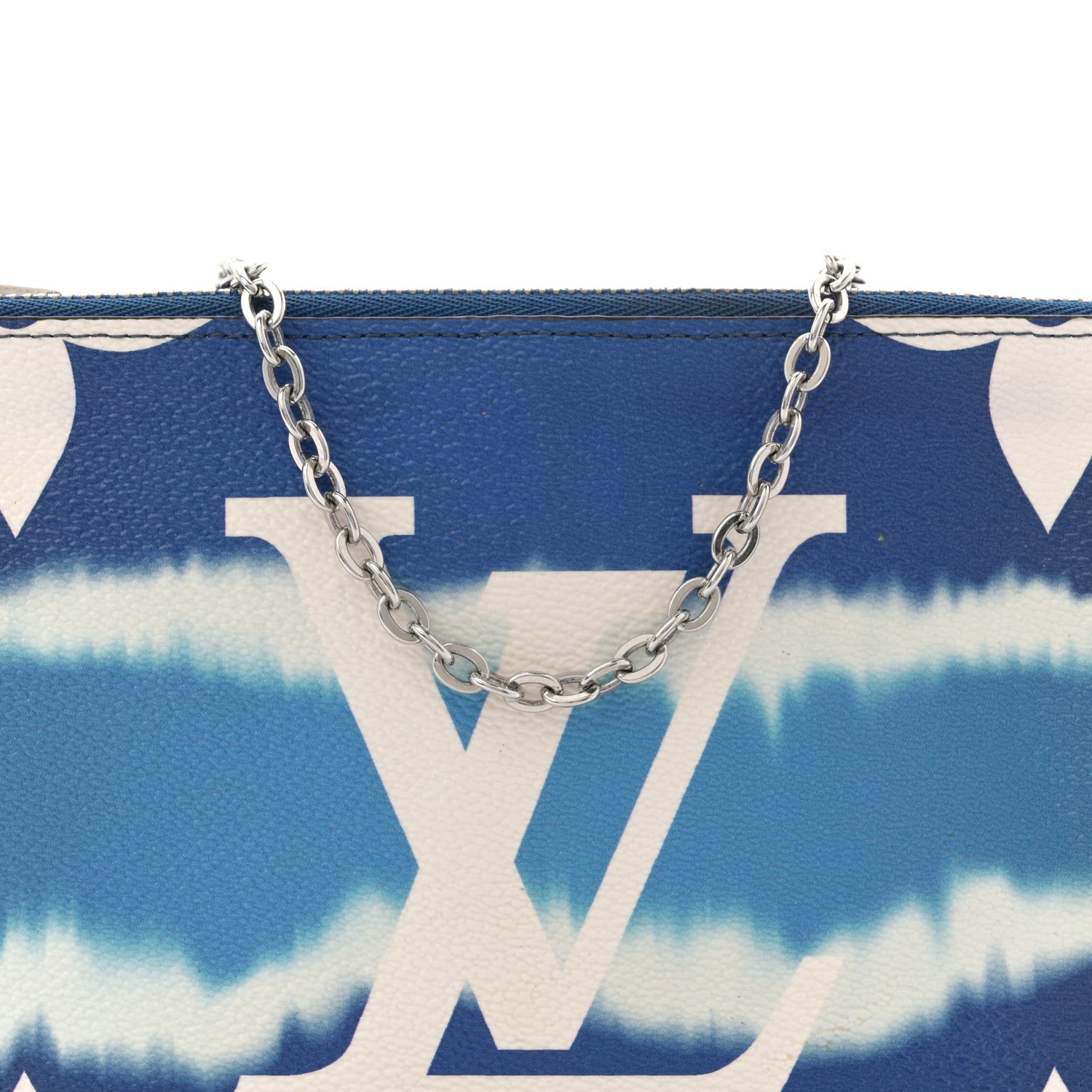 Louis Vuitton Monogram Giant Escale Double Zip Pochette Blue 8 of 10