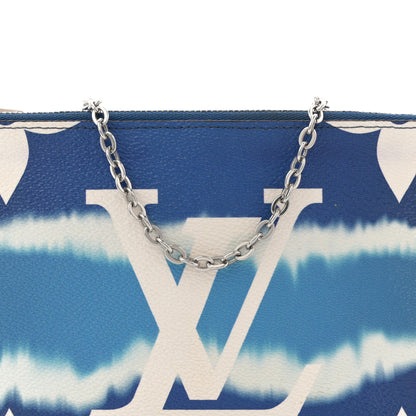Louis Vuitton Monogram Giant Escale Double Zip Pochette Blue 8 of 10