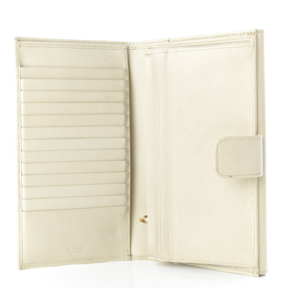Prada Saffiano Metal Continental Wallet Talco 5 of 9