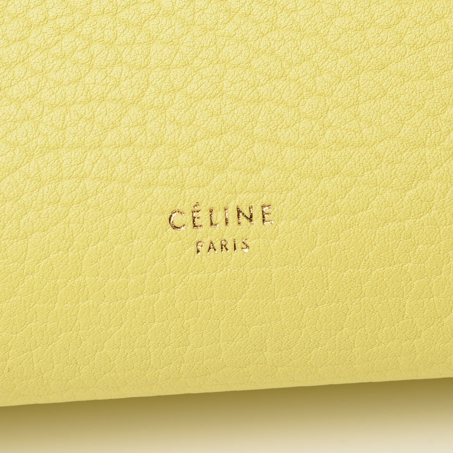 Celine Crisped Calfskin Mini Tie Knot Tote Fluo Yellow 7 of 7