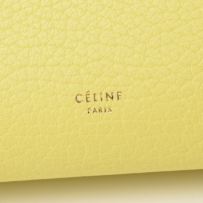 Celine Crisped Calfskin Mini Tie Knot Tote Fluo Yellow 7 of 7