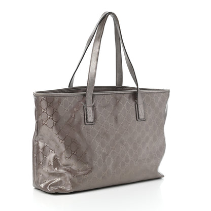 Gucci Imprime Monogram Medium Zippered Shopping Tote Pewter 3 of 9