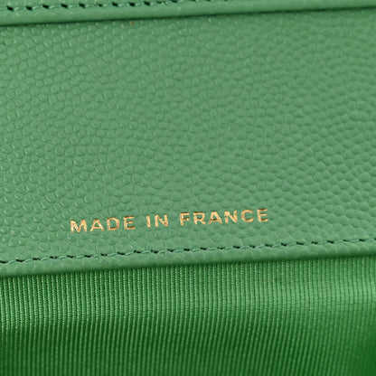 Chanel Caviar Quilted Glasses Case With Chain Green 7 of 14