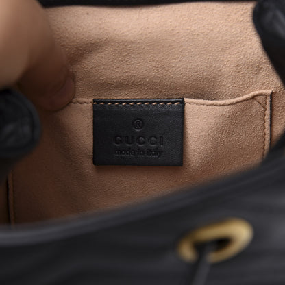 Gucci Calfskin Matelasse GG Marmont Flap Backpack Black 7 of 10
