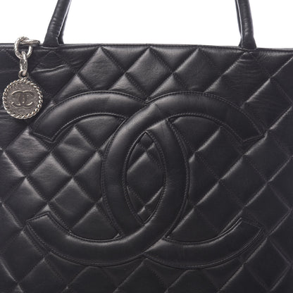 Chanel Lambskin Quilted Medallion Tote Black 18 of 18