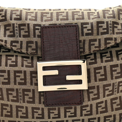 Fendi Zucchino Vitello Baguette Mogano Panna Bruciato 7 of 9