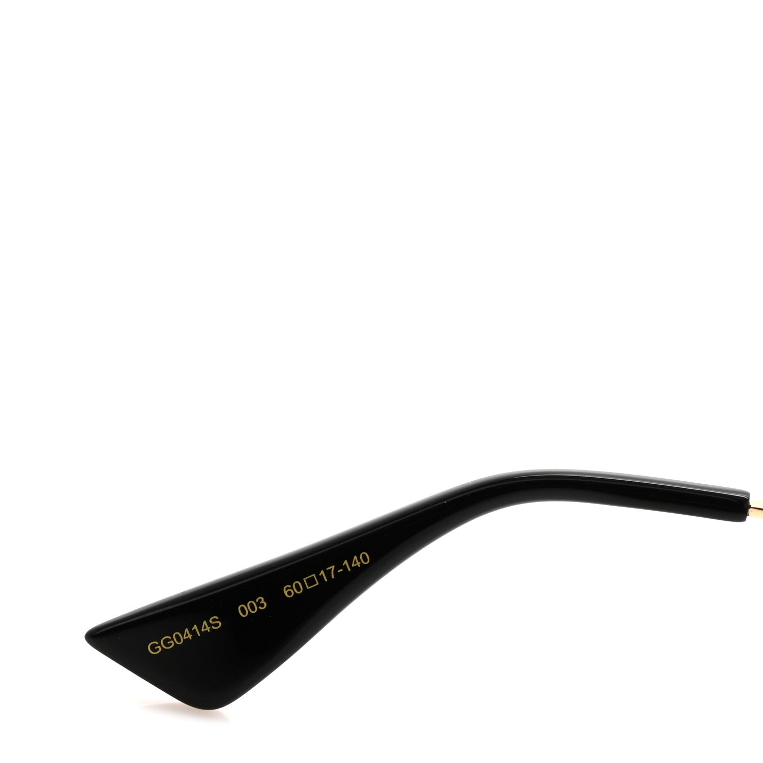 Gucci Metal Rectangular Frame Sunglasses GG0414S Gold Multicolor 5 of 7