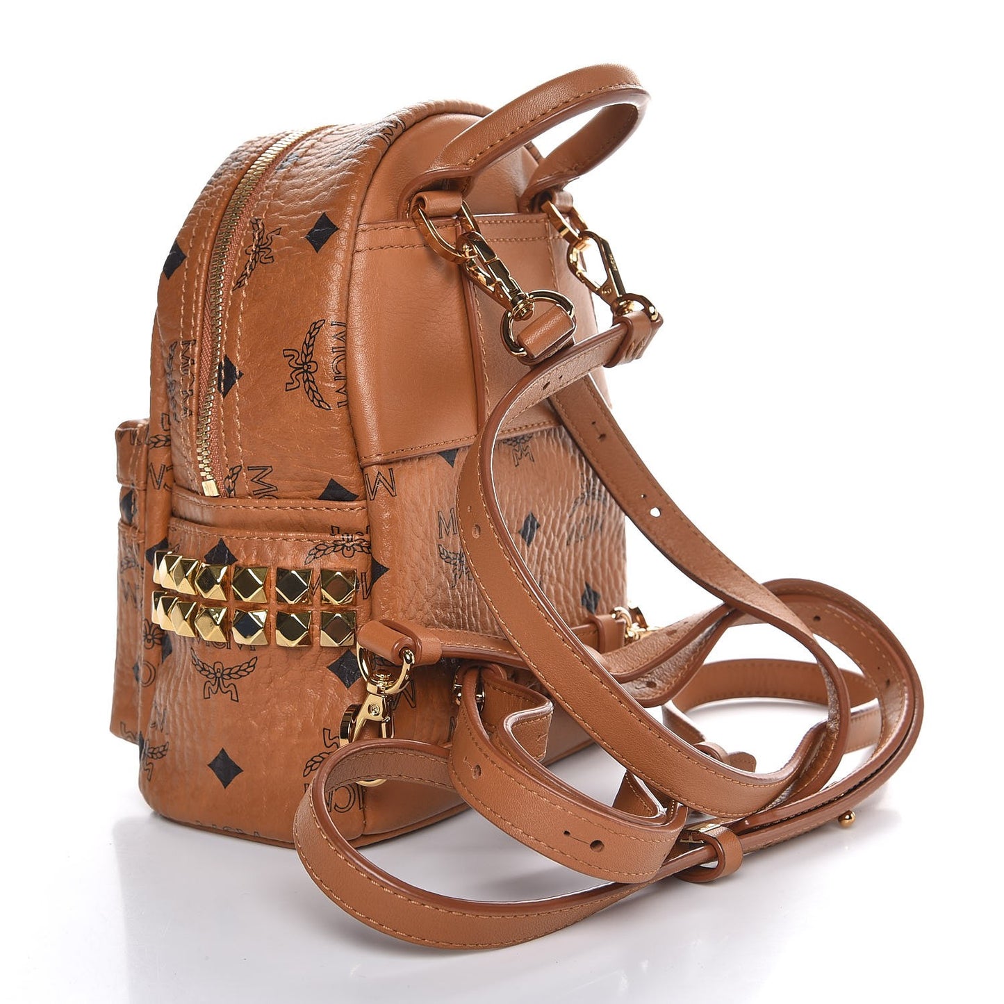 Visetos Side Stud X-Mini Stark Backpack Cognac