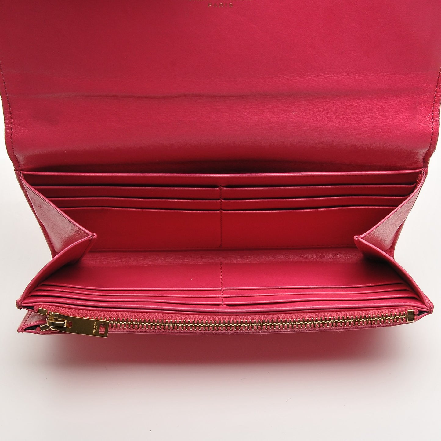 Patent Grain de Poudre Classic Large Letters Flap Wallet Bubblegum