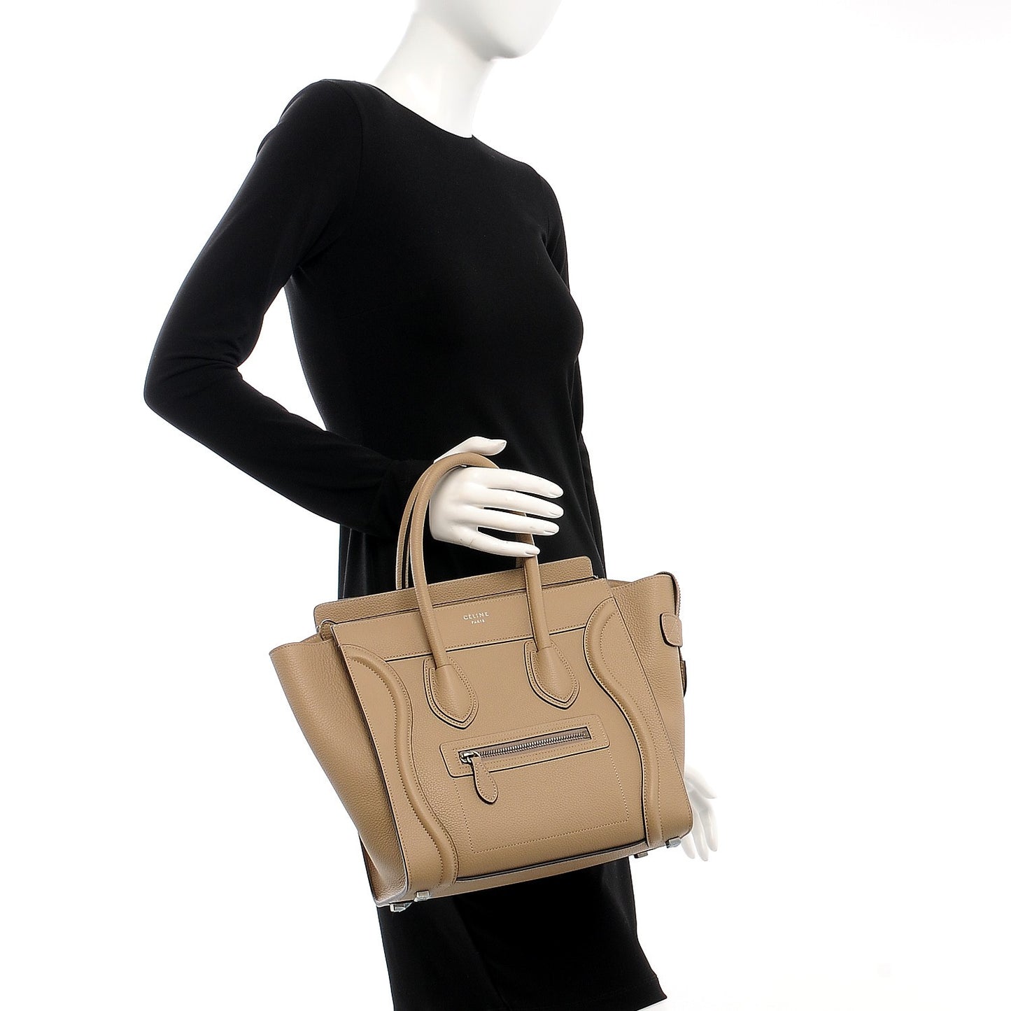 Drummed Calfskin Micro Luggage Dune