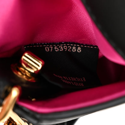 Fendi X VERSACE Vitello Seta Fendace Mini Brooch Baguette Black 8 of 12