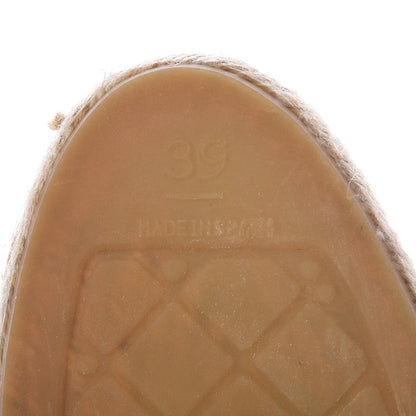 Chanel Lambskin CC Espadrilles 39 Beige Black 6 of 11
