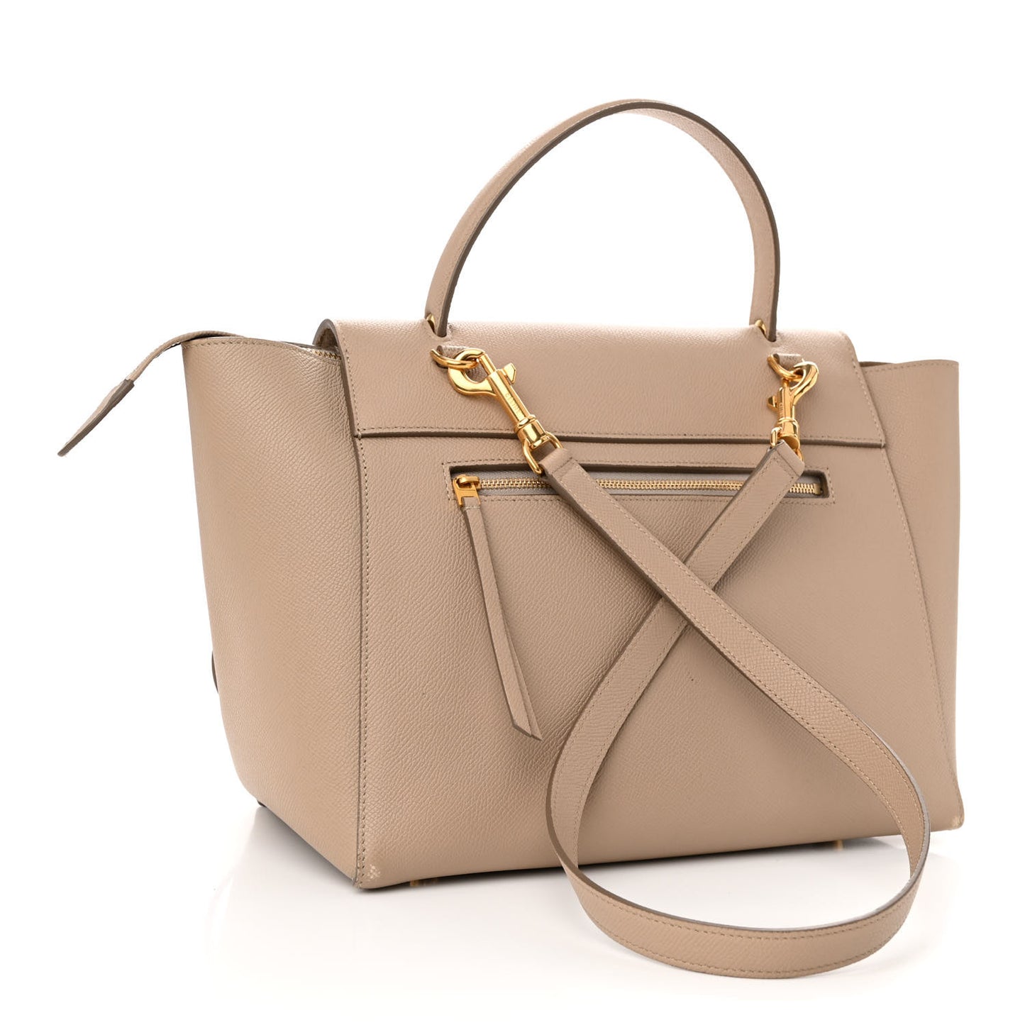 Grained Calfskin Mini Belt Bag Light Taupe