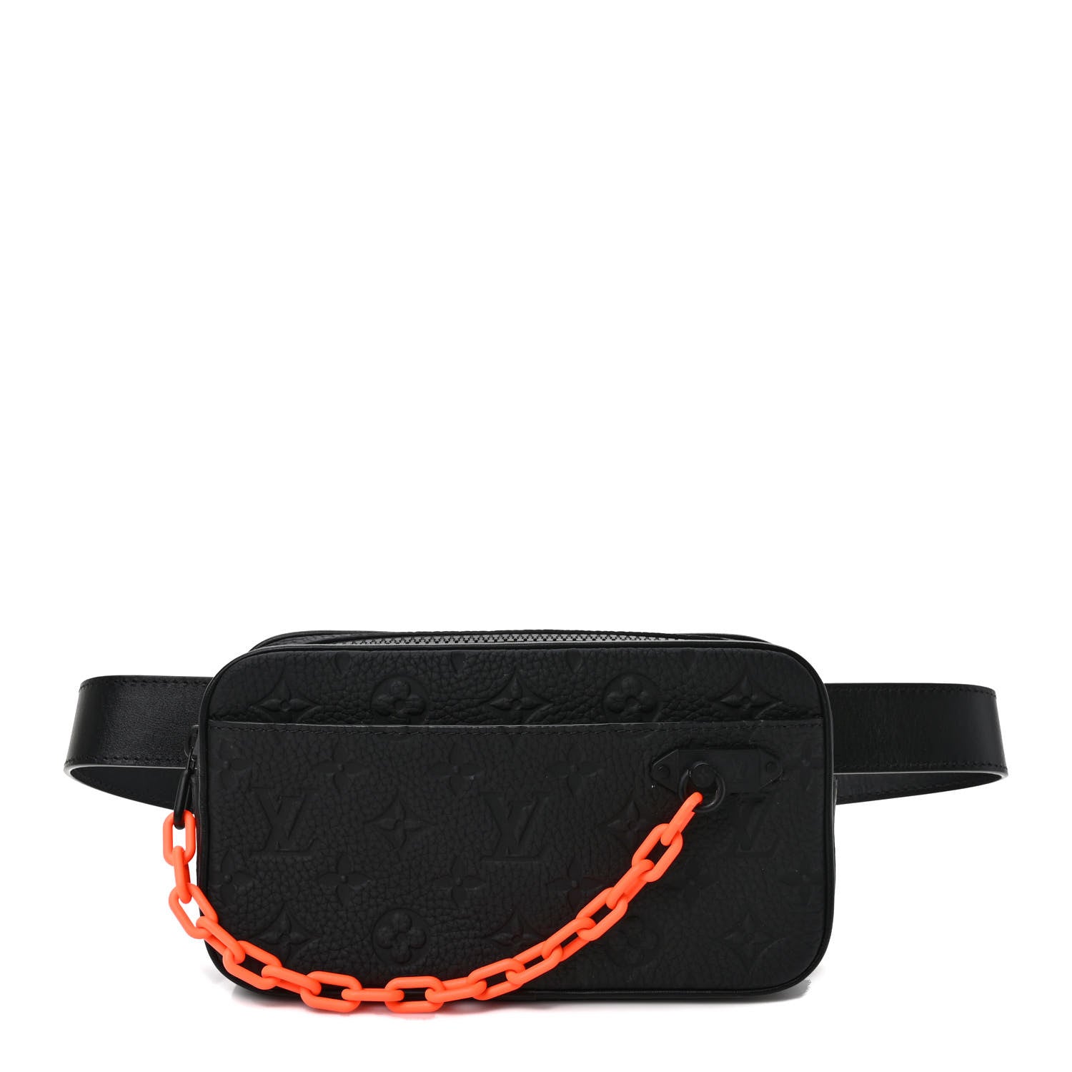 Louis Vuitton Taurillon Monogram Uniformes Solar Ray Soft Pochette Volga Belt Bag Black 1 of 10