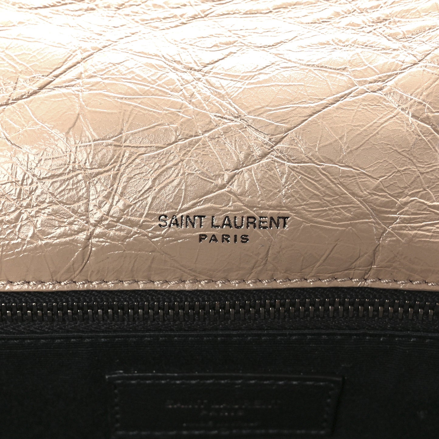 Crinkled Calfskin Matelasse Monogram Medium Niki Chain Satchel Gold Sand