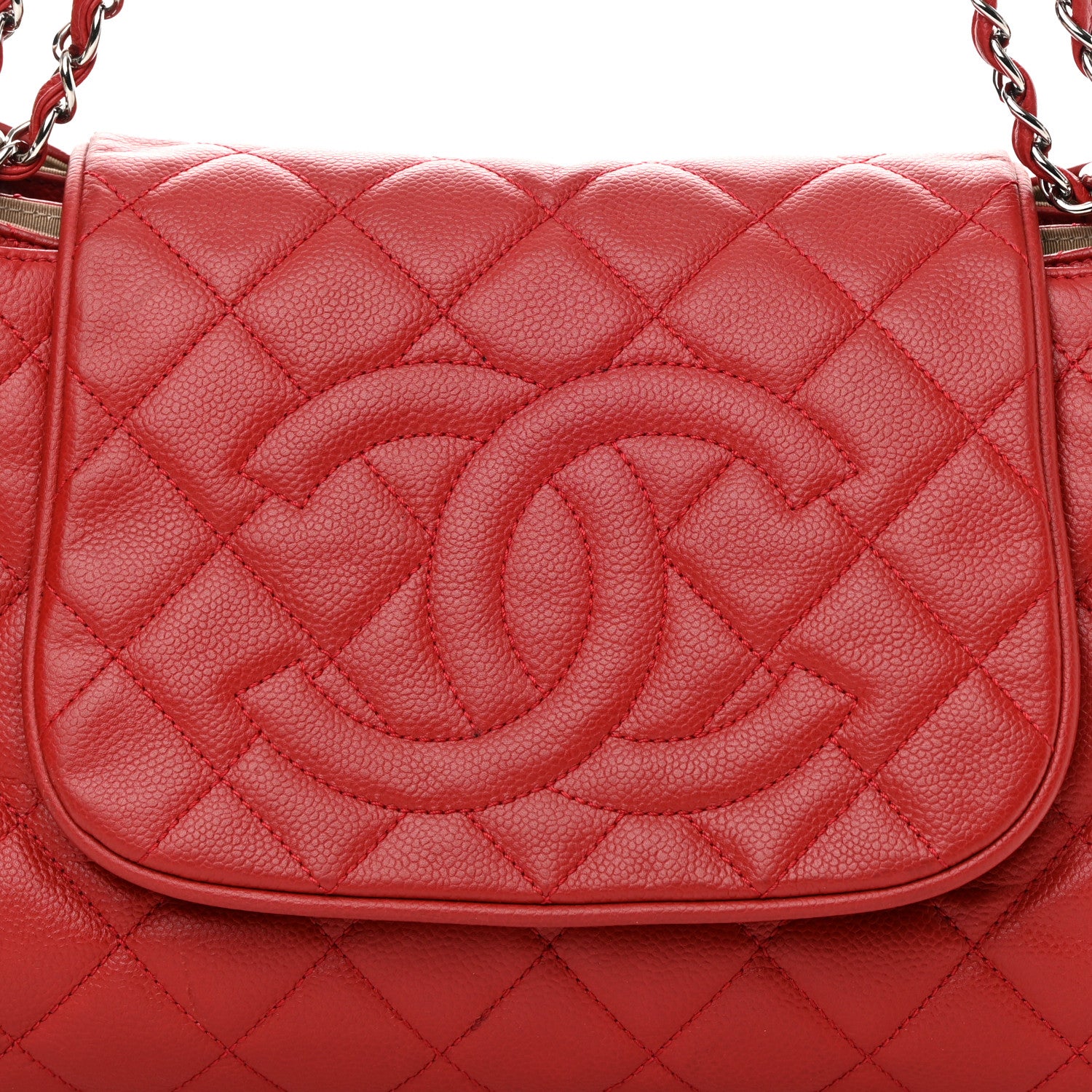 Chanel Caviar Quilted Timeless Accordion Flap Red 7 of 10