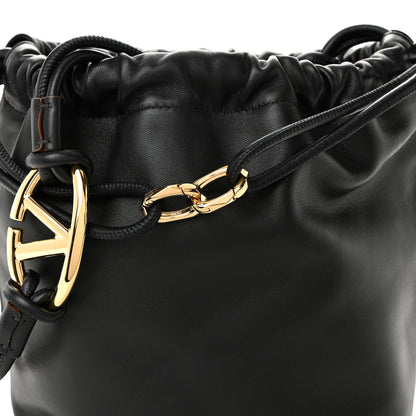 Valentino Garavani Nappa Vlogo Pouf Bucket Bag Black 7 of 9