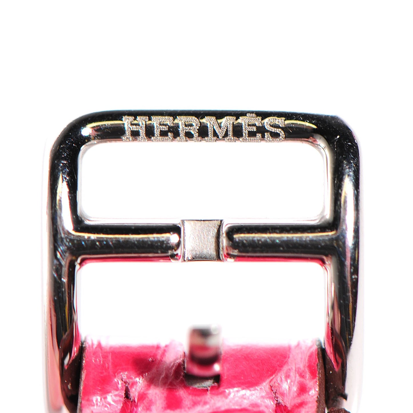 Stainless Steel Alligator Diamond Mother of Pearl 21mm Heure H Hour Quartz Watch Framboise