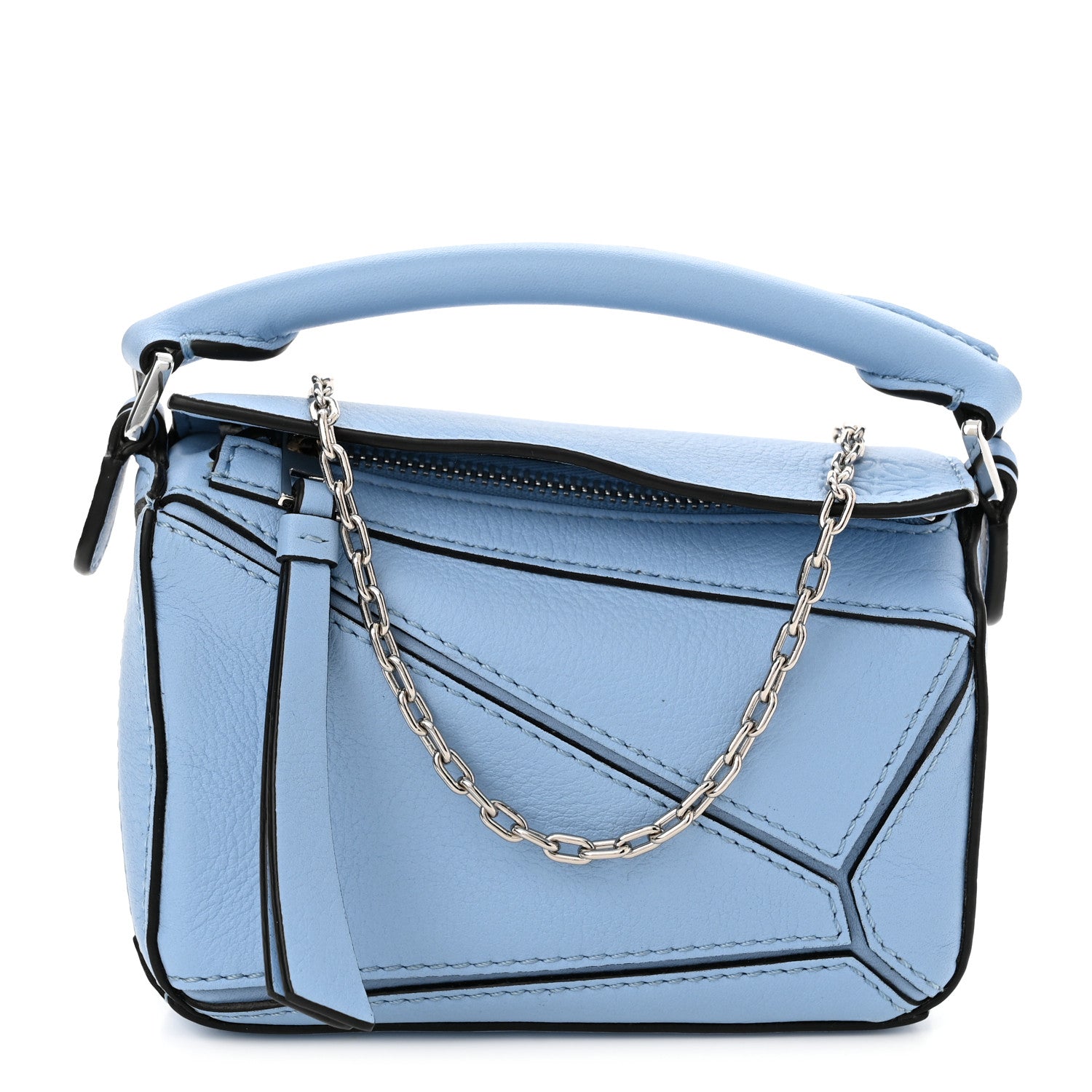 Loewe Calfskin Nano Puzzle Bag Blue 1 of 10