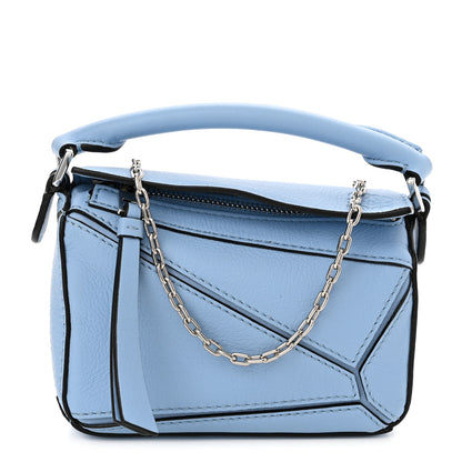 Loewe Calfskin Nano Puzzle Bag Blue 1 of 10