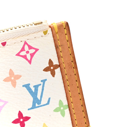 Louis Vuitton Monogram Multicolor Key Pouch White 7 of 8