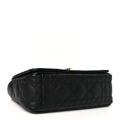 Christian Dior Calfskin Cannage Small Caro Bag Black 4 of 11