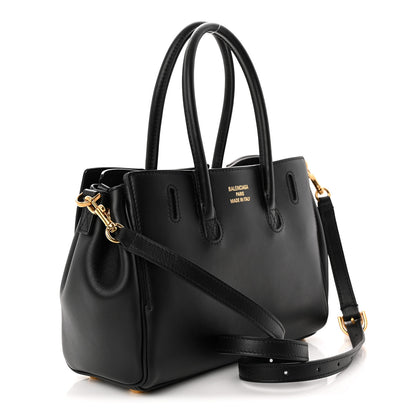 Balenciaga Smooth Calfskin Mini Bel Air Carry All Bag Black 3 of 9